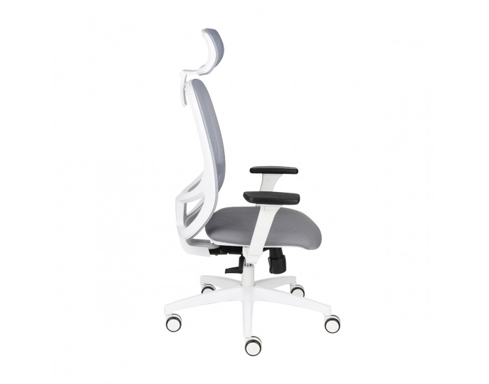 Kancelárska stolička s podrúčkami Nedim WS HD - sivá (Note 05) / sivá / biela