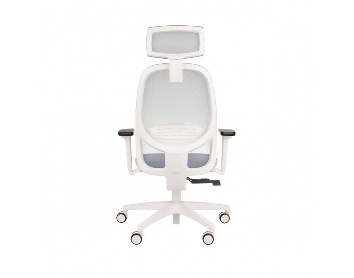 Kancelárska stolička s podrúčkami Nedim WS HD - svetlomodrá / sivá / biela