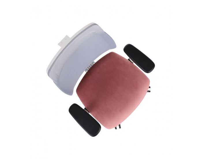 Kancelárska stolička s podrúčkami Nedim WS HD - tmavoružová / sivá / biela