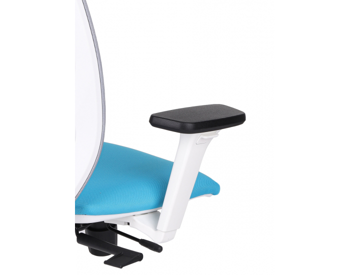 Kancelárska stolička s podrúčkami Nedim WS HD - tyrkysová / sivá / biela
