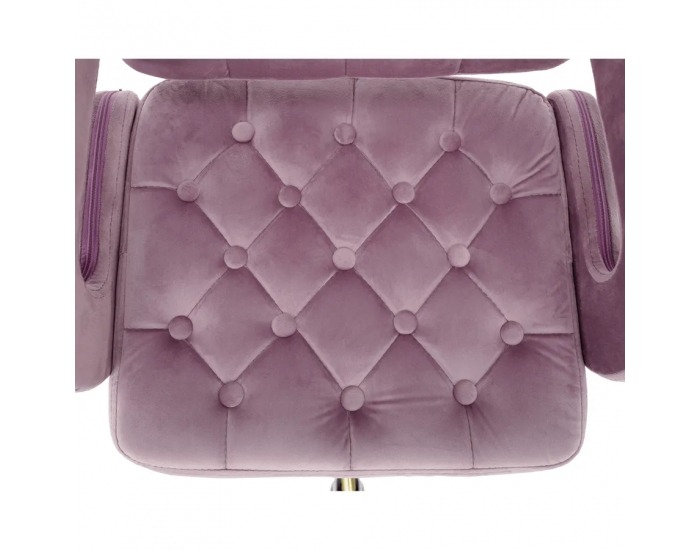 Kancelárske kreslo Nelia - ružová (Velvet) / zlatá