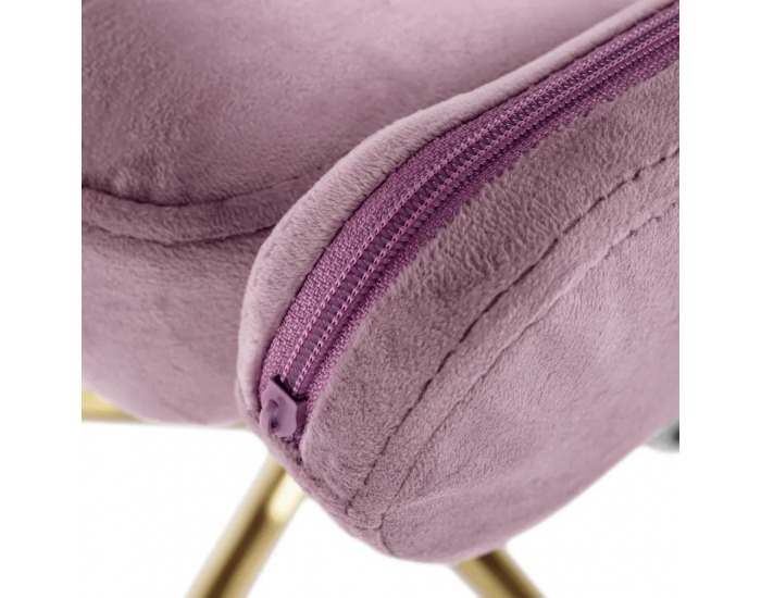 Kancelárske kreslo Nelia - ružová (Velvet) / zlatá