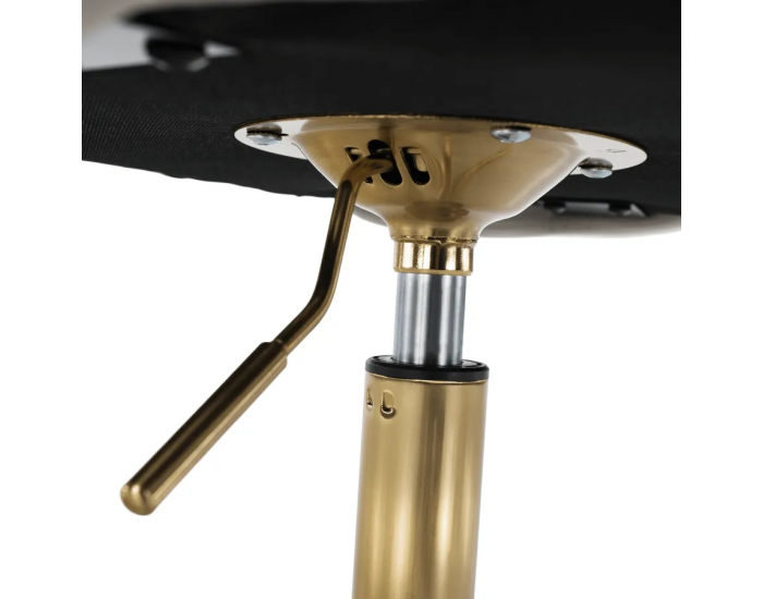 Kancelárske kreslo Nelia - svetlosivá (Velvet) / zlatá