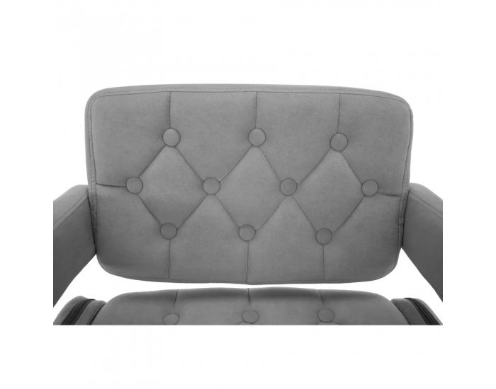 Kancelárske kreslo Nelia - svetlosivá (Velvet) / zlatá