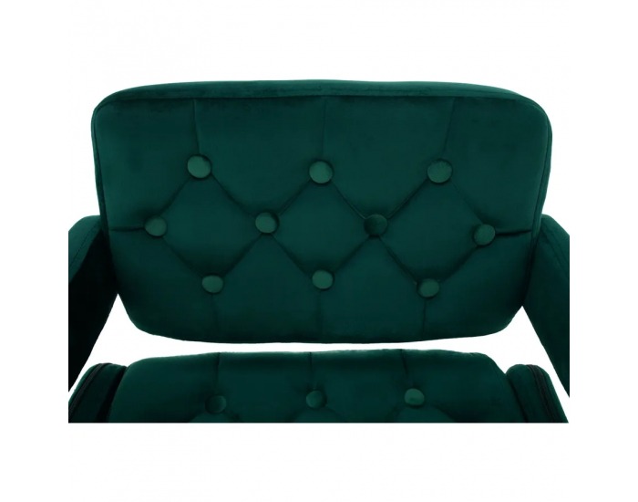 Kancelárske kreslo Nelia - tmavozelená (Velvet) / zlatá