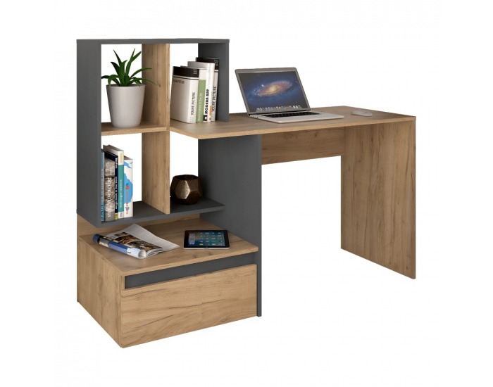 Písací stôl Nereo 2 New - dub artisan / grafit