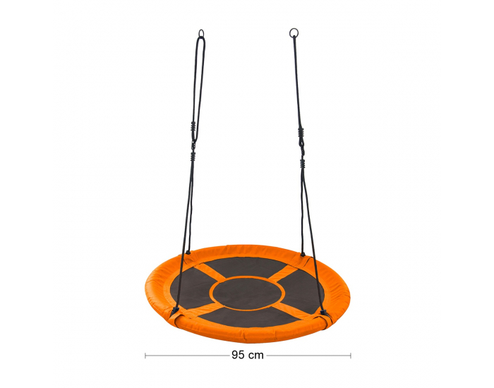 Detská hojdačka Nest 95 cm - čierna / oranžová