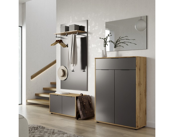 Predsieň Neston - sivý grafit / dub wotan