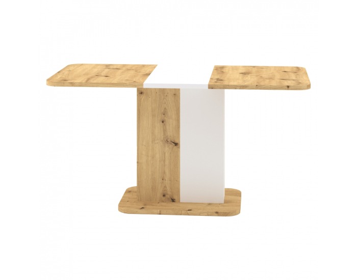 Rozkladací jedálenský stôl Netox 110/145 - dub artisan / biela