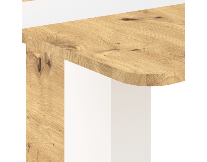 Rozkladací jedálenský stôl Netox 110/145 - dub artisan / biela