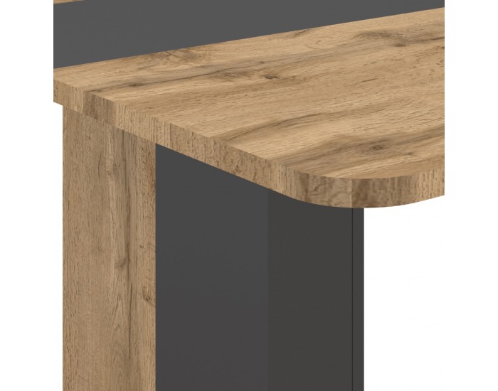 Rozkladací jedálenský stôl Netox 110/145 - dub wotan / antracit