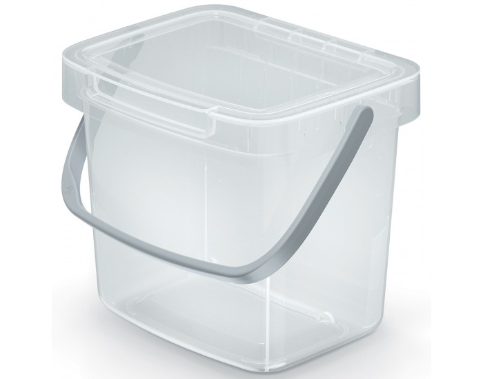 Plastový úložný box s rúčkou NHW3 3 l - priehľadná