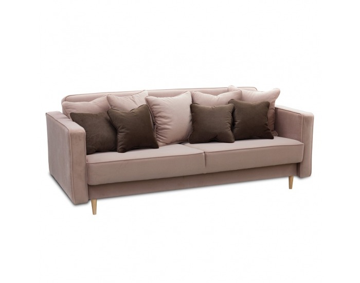 Rozkladacia pohovka s úložným priestorom Nido - mocca / čokoládová