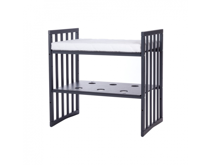 Detská rastúca oválna postieľka s matracom 7v1 Niko - grafit