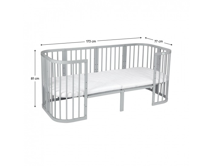 Rozšírenie k rastúcej postieľke 7v1 Niko / Lili - svetlosivá