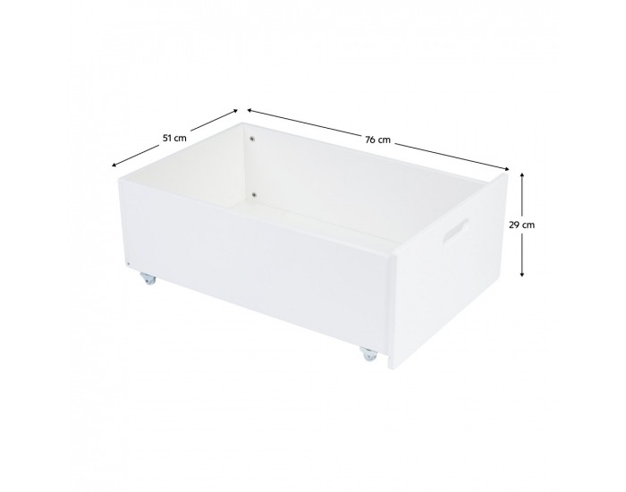 Úložný priestor k rastúcej postieľke 7v1 Niko / Lili - biela