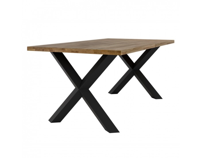 Jedálenský stôl Niler 180x100 cm - prírodná / čierna