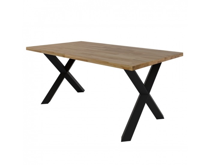 Jedálenský stôl Niler 180x100 cm - prírodná / čierna