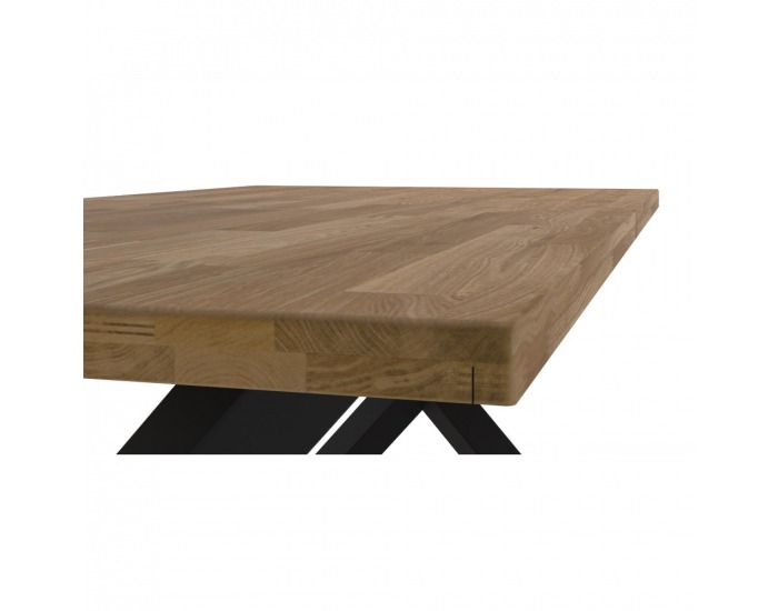 Jedálenský stôl Niler 180x100 cm - prírodná / čierna