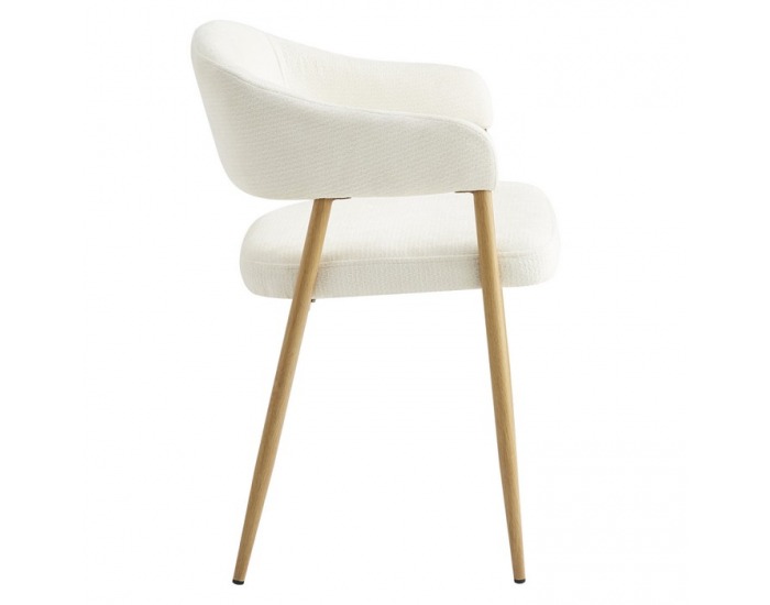 Jedálenské kreslo Nizar Typ 1 - krémová / buk