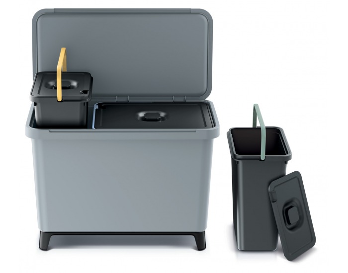 Odpadkový kôš na triedený odpad NKS45W2 33 l - svetlosivá