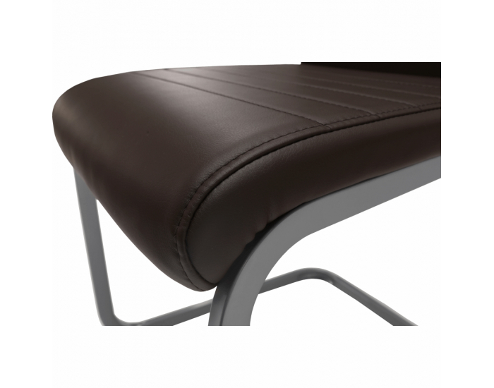 Jedálenská stolička Nobata - tmavohnedá / sivá