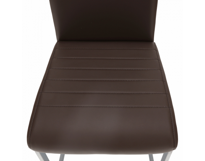 Jedálenská stolička Nobata - tmavohnedá / sivá