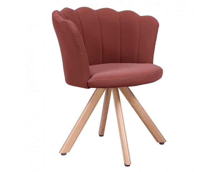 Dizajnové kreslo Nobia - hnedá / prírodná