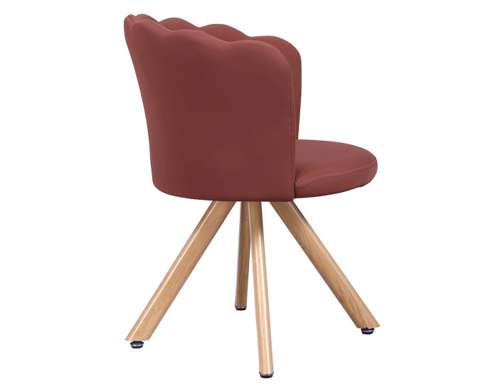 Dizajnové kreslo Nobia - hnedá / prírodná