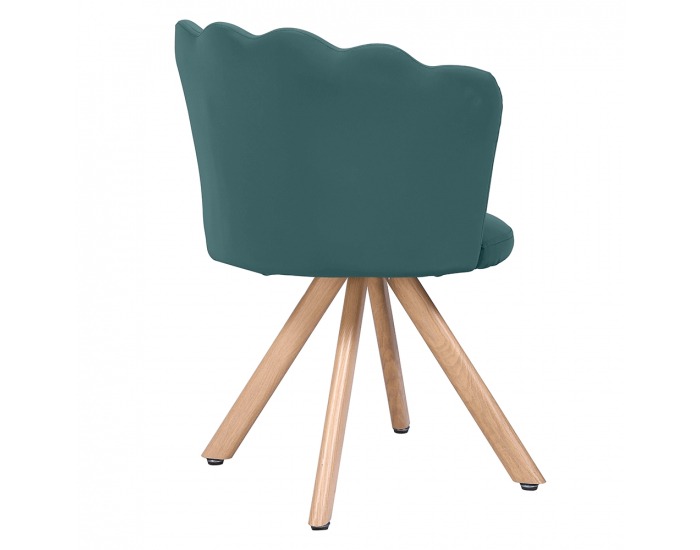 Dizajnové kreslo Nobia - zelená / prírodná