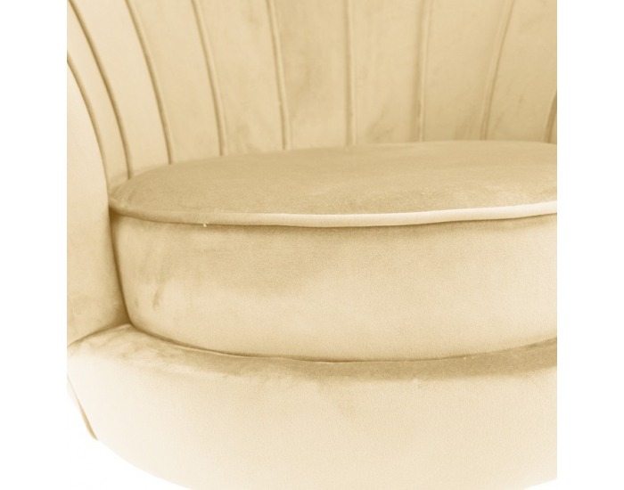 Kreslo Nobleo - béžová (Velvet) / zlatá