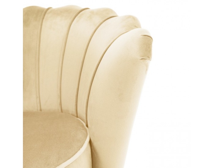 Kreslo Nobleo - béžová (Velvet) / zlatá