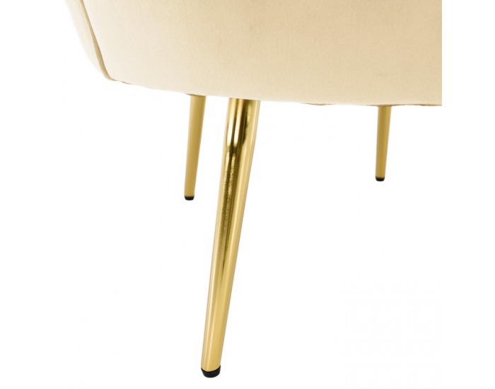 Kreslo Nobleo - béžová (Velvet) / zlatá