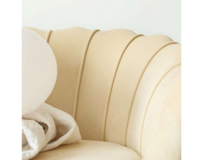 Kreslo Nobleo - béžová (Velvet) / zlatá