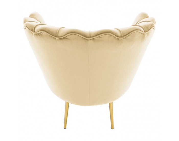 Kreslo Nobleo - béžová (Velvet) / zlatá