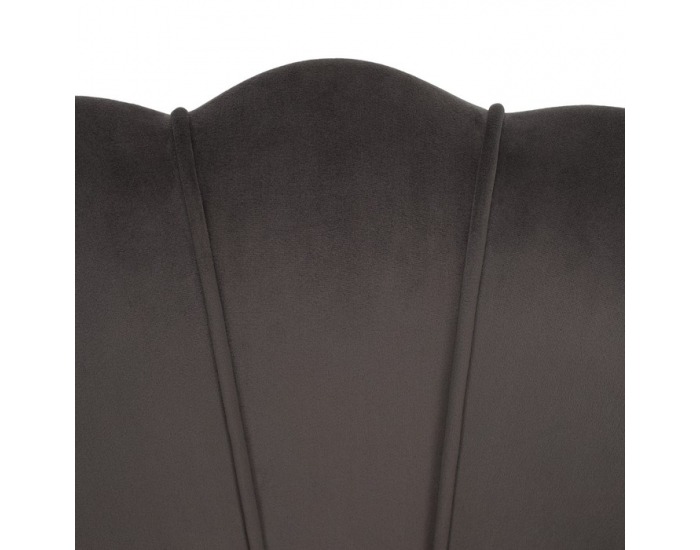 Kreslo Nobleo - sivohnedá (Velvet) / zlatá