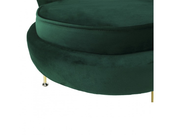 Kreslo Noblin New - smaragdová (Velvet) / zlatá