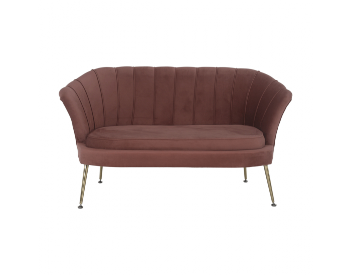 Pohovka Noblin New - ružová (Velvet) / zlatá