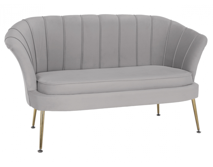 Pohovka Noblin New - sivomodrá (Velvet) / zlatá