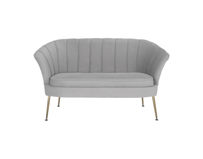 Pohovka Noblin New - sivomodrá (Velvet) / zlatá