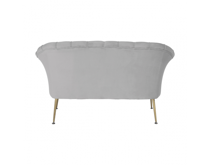 Pohovka Noblin New - sivomodrá (Velvet) / zlatá