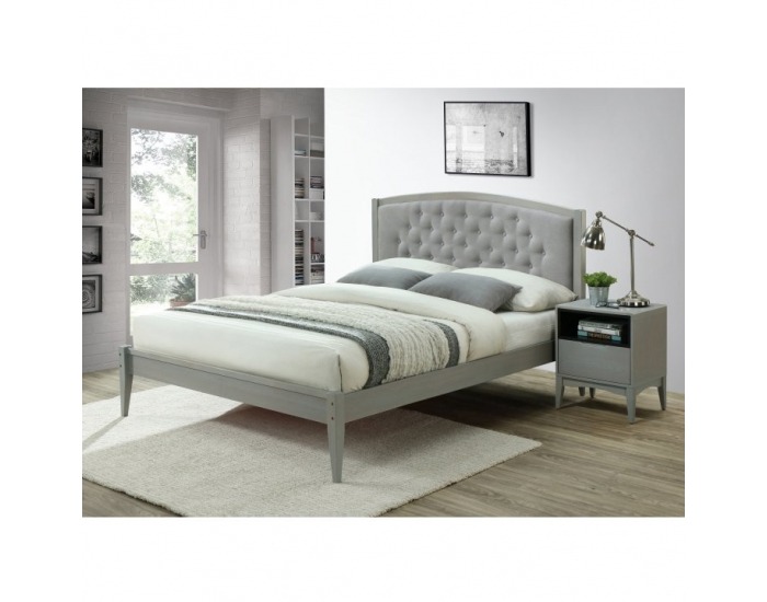 Nočný stolík Adore - sivá vintage / čierna