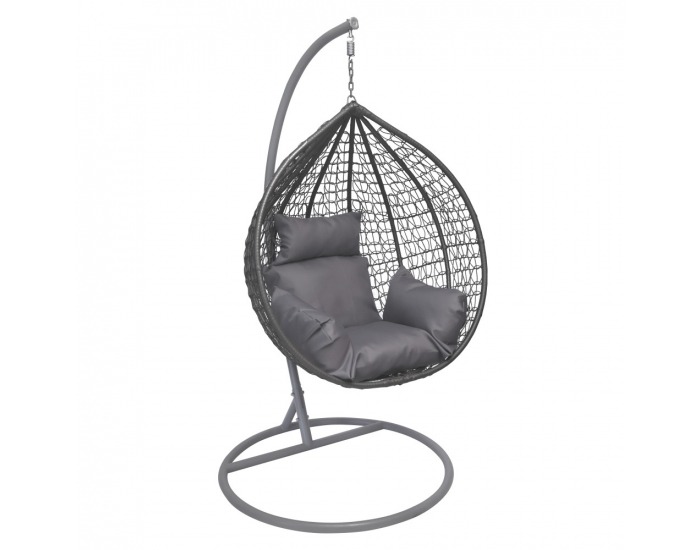 Závesné hojdacie kreslo Nolun - sivá
