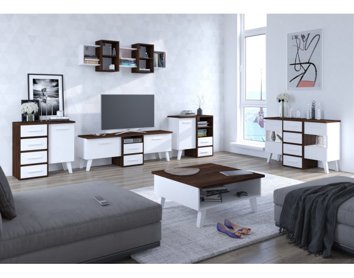 Komoda Nordis NOR-04 - sonoma tmavá / biela