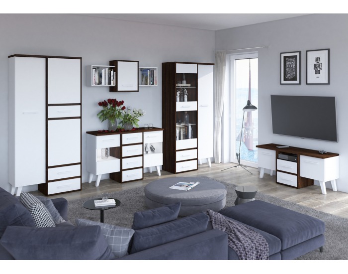 Komoda Nordis NOR-04 - sonoma tmavá / biela