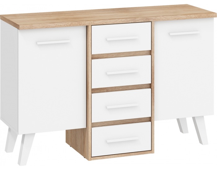 Komoda Nordis NOR-04 - sonoma svetlá / biela