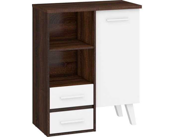 Regál Nordis NOR-10 - sonoma tmavá / biela