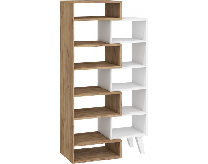 Regál Nordis NOR-12 - craft zlatý / biela