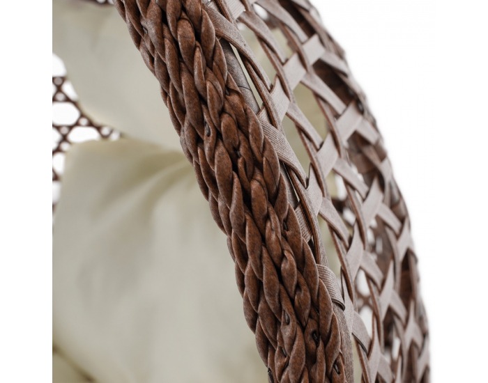 Závesné hojdacie kreslo Norel - medená / hnedá / krémová