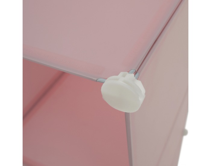 Detská modulárna skriňa Norme - ružová / detský vzor